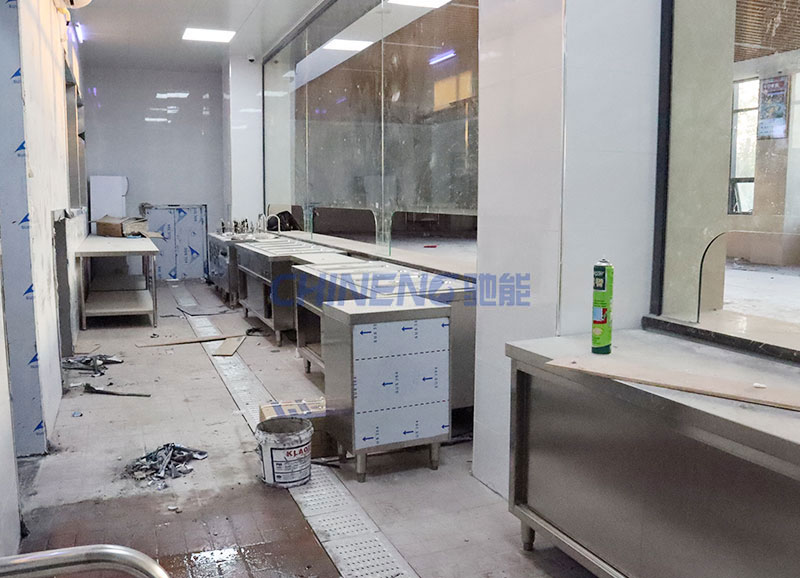 廣州新萊福員工食堂施工現(xiàn)場(chǎng)