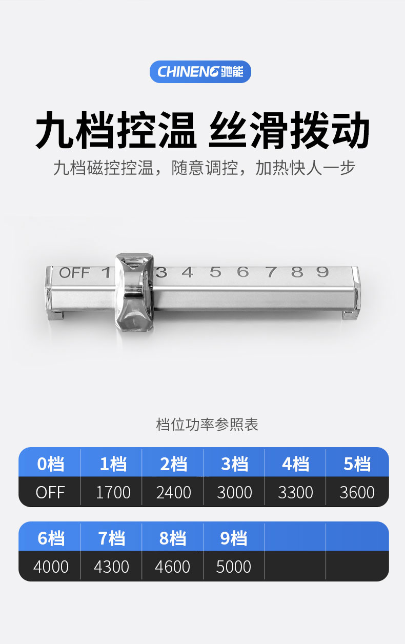 馳能5000W臺(tái)式電磁爐九檔控溫