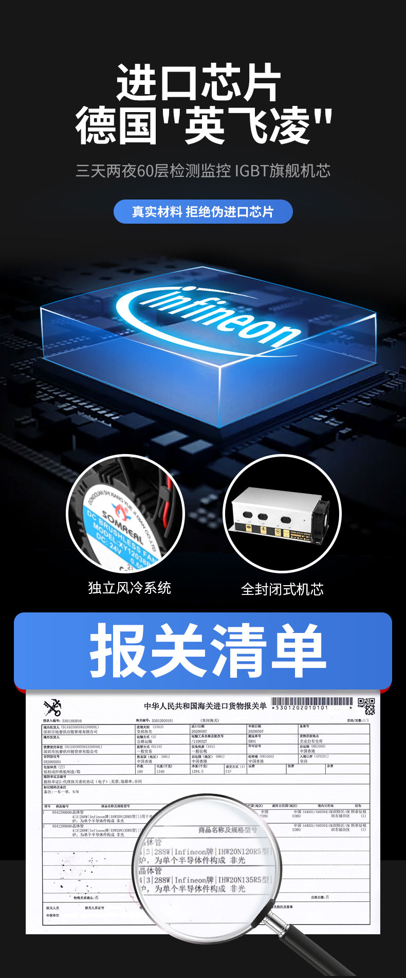 馳能5000W臺(tái)式電磁爐進(jìn)口芯片