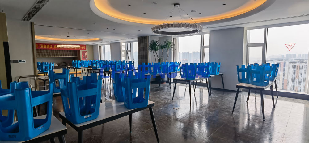 深圳貝特瑞31樓貴客接待廚房工程用餐區(qū)