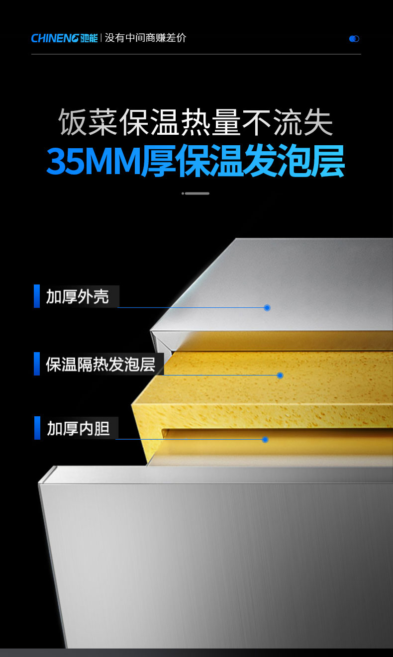 蒸包柜加長加粗發(fā)熱管