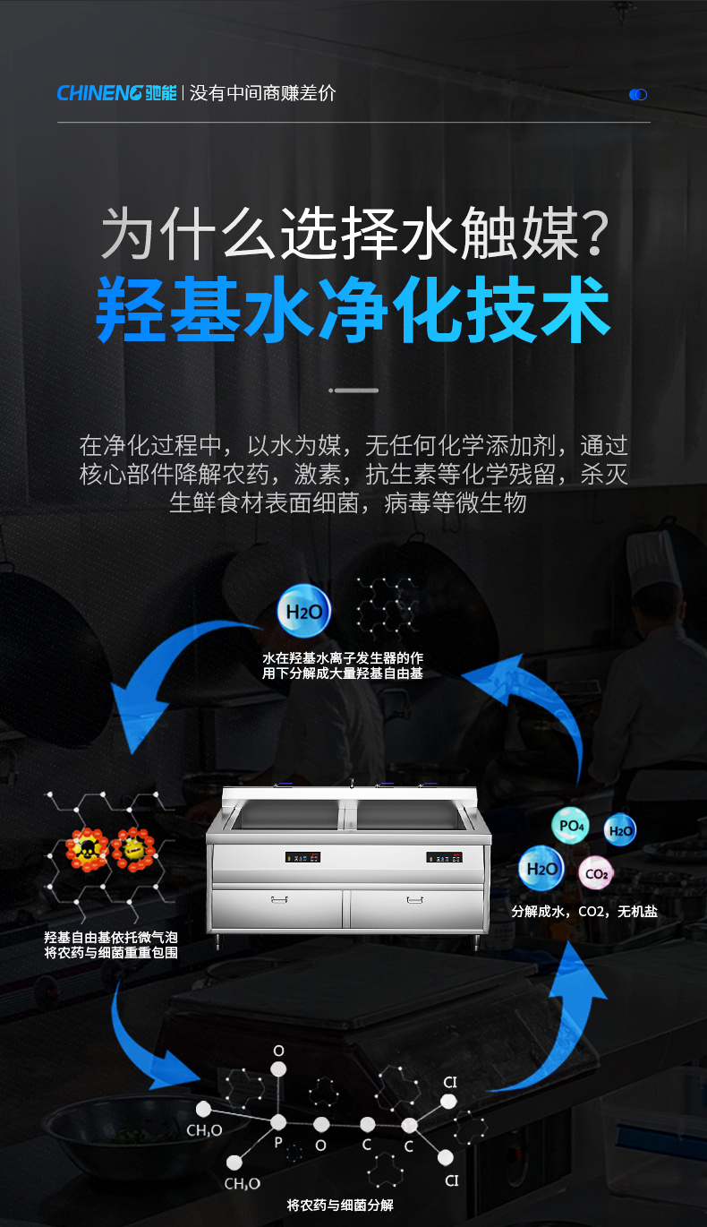 水觸媒洗菜機清洗優(yōu)勢