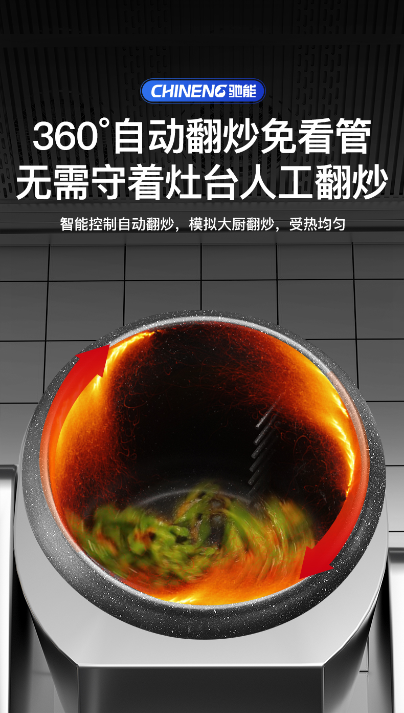 臺式炒菜機(jī)360度自動翻鍋技術(shù)
